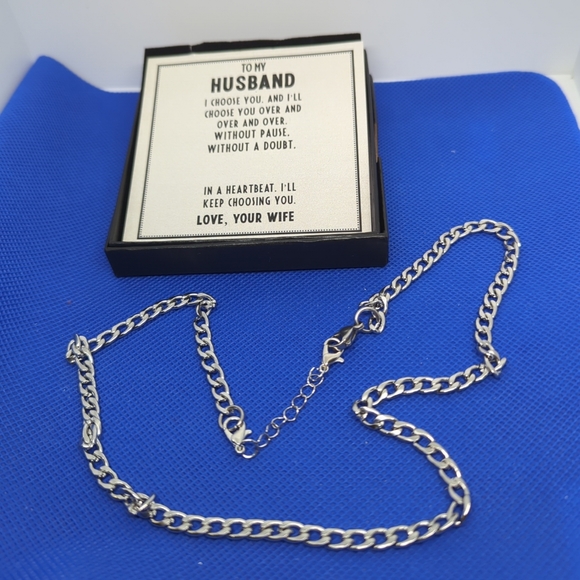 ❤️To My Man Stainless Steel Cuban Chain Necklace for Him Gifts for Husband - Picture 3 of 6